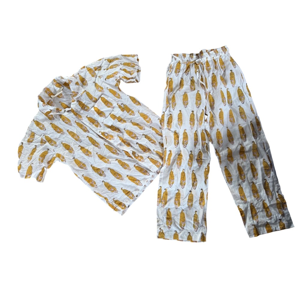 Eight Thousand Miles tiger two piece pajama set youth lightweight comfort